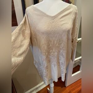 NWT Chico’s double V baroque knit sweater